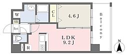ランドマーク原 1LDKの間取図画像