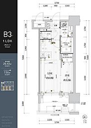 グランフォーレ博多プレミアベイサイド 1LDKの間取図画像
