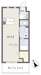 A-style室見 ワンルームの間取図画像