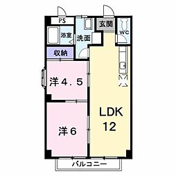エルシャルマン 2LDKの間取図画像