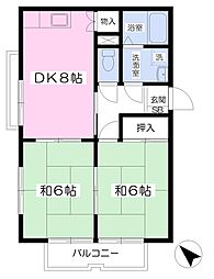 間取図画像 2DK