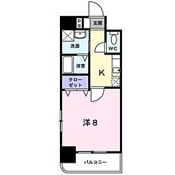 グランド・コスモ 1Kの間取図画像