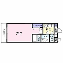 嵐山パレス 1Kの間取図画像