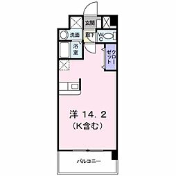 エヴァーグリーンN ワンルームの間取図画像