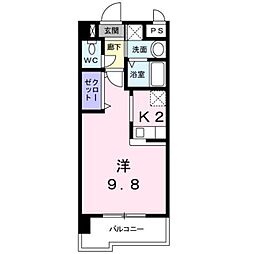 グレイスガーデン岬の山 1Kの間取図画像