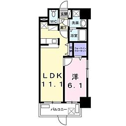 エヴァーグリーンR 1LDKの間取図画像
