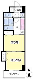 グランディ下曽根 2Kの間取図画像