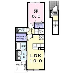 メゾンド・エル 1LDKの間取図画像
