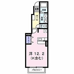 サンレミ葛原A ワンルームの間取図画像