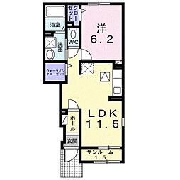 アライブ馬場山緑1 1LDKの間取図画像