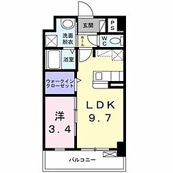 サンフォート小倉 1LDKの間取図画像