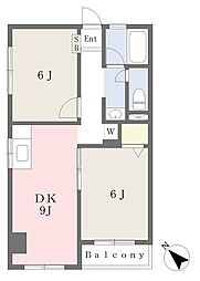 高浜ビル 2DKの間取図画像