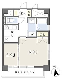 アベニュー黒崎 2Kの間取図画像