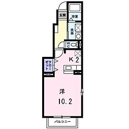フェイバースターA 1Kの間取図画像