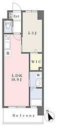 アドバンス128 1LDKの間取図画像