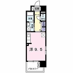 グランドール到津フォレスト ワンルームの間取図画像