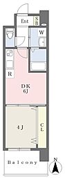 アルティザ小倉 1DKの間取図画像