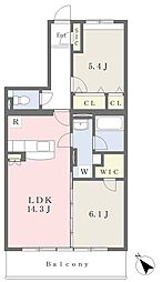 モアプラス日明エントラーダ 2LDKの間取図画像