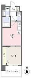 アルティザ小倉 1DKの間取図画像