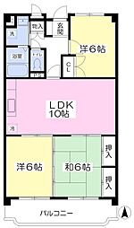 アーバンビル 3LDKの間取図画像