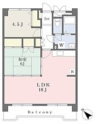 第2甲斐田ハイツ 2LDKの間取図画像