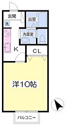 アルカディア 1Kの間取図画像