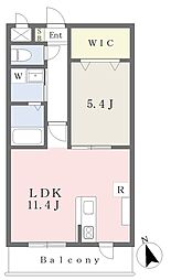 KANON12 1LDKの間取図画像