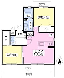 TK'sBUILD 2LDKの間取図画像
