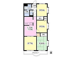 キャピタルハイツもと 4LDKの間取図画像