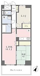 東久留米本町ビルハイム・アレグローネ 2LDKの間取図画像