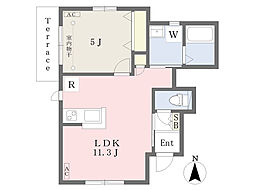 メゾン芙蓉 1LDKの間取図画像