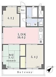 佐藤マンション 3LDKの間取図画像