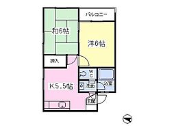 リバーサイド松丸 2Kの間取図画像