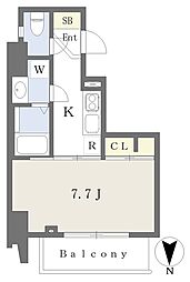 ALIVIO菊川 1Kの間取図画像