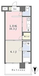 AZUMARESIDENCE 1LDKの間取図画像