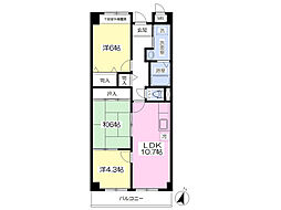 ソーシャルライフ西明石 2階3LDKの間取り