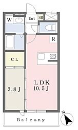 Solaire 1LDKの間取図画像