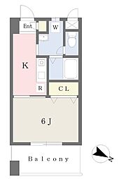 長澤文具ビル 1Kの間取図画像