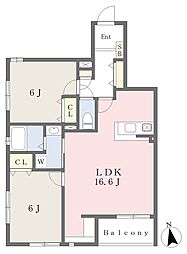 ワコーレヴィアーノ垂水霞ヶ丘 2LDKの間取図画像
