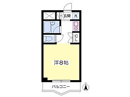 ヴォーンヌンク ワンルームの間取図画像