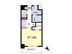 ヴェルドミール鷹取 1Kの間取図画像
