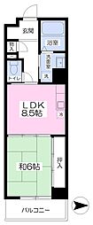 コミュニティ春日野 1LDKの間取図画像