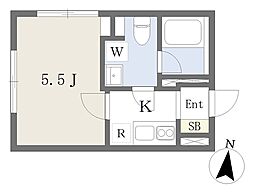 ReveResidenceasagaya 1Kの間取図画像