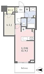 パークシティ中野ザタワーエアーズ 1LDKの間取図画像