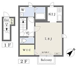 メゾンTOKIWA 1Kの間取図画像
