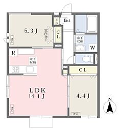 ブランドミール・桧 2LDKの間取図画像