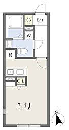 LUORE中野新橋2 ワンルームの間取図画像