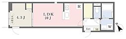 (仮)天沼3丁目計画 1LDKの間取図画像