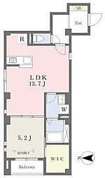 中野区弥生町2丁目マンション 1LDKの間取図画像