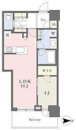 パークシティ中野ザタワーエアーズ 1LDKの間取図画像